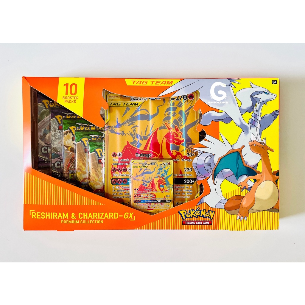 Hộp thẻ bài Pokemon TCG - Reshiram & Charizard GX Tag Team Premium Collection