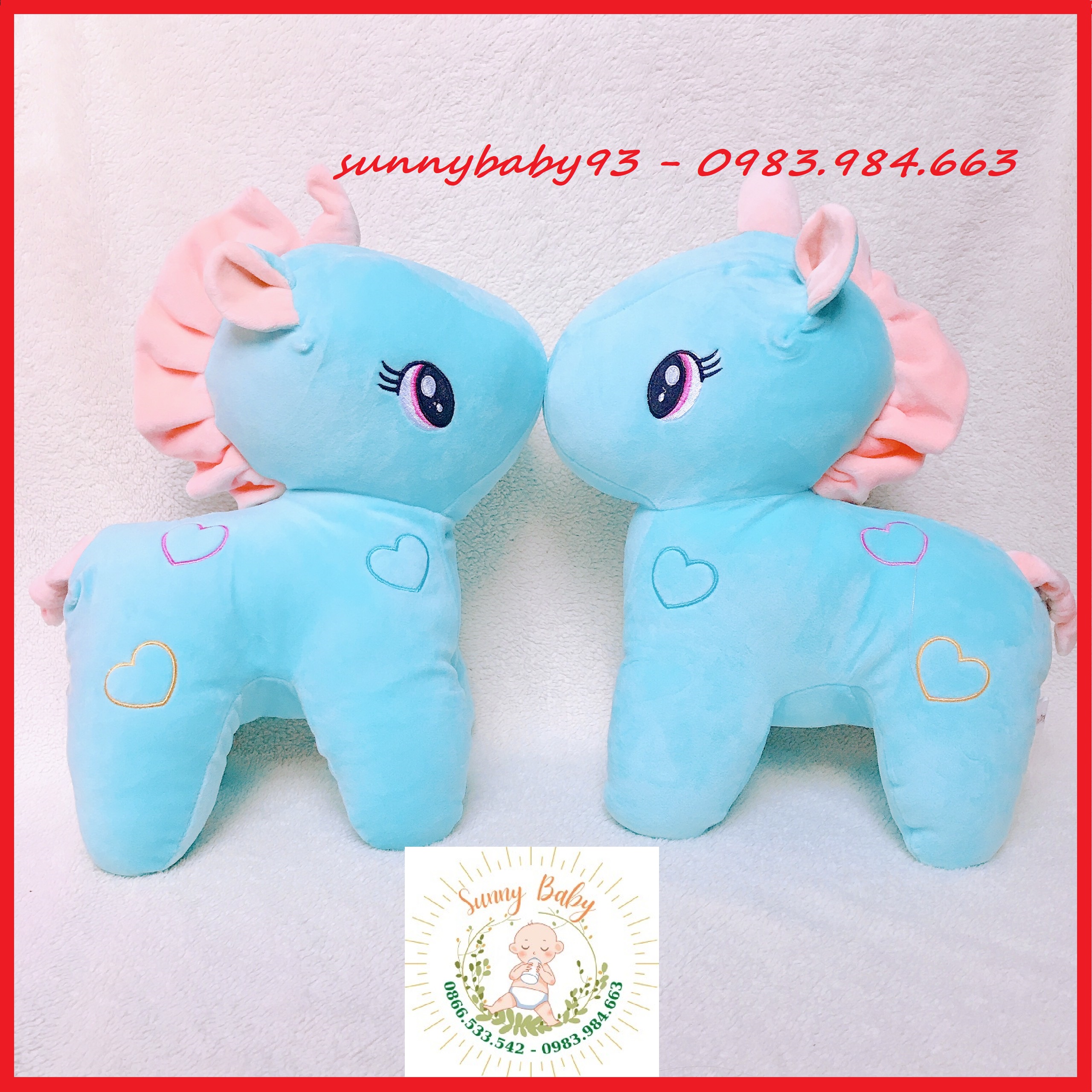 Gấu Bông Unicorn - Kì Lân Pony Một Sừng size 30cm, Thú Nhồi Bông Ngựa Bông Đáng Yêu, Gối Ôm Cho Bé Ngựa Pony