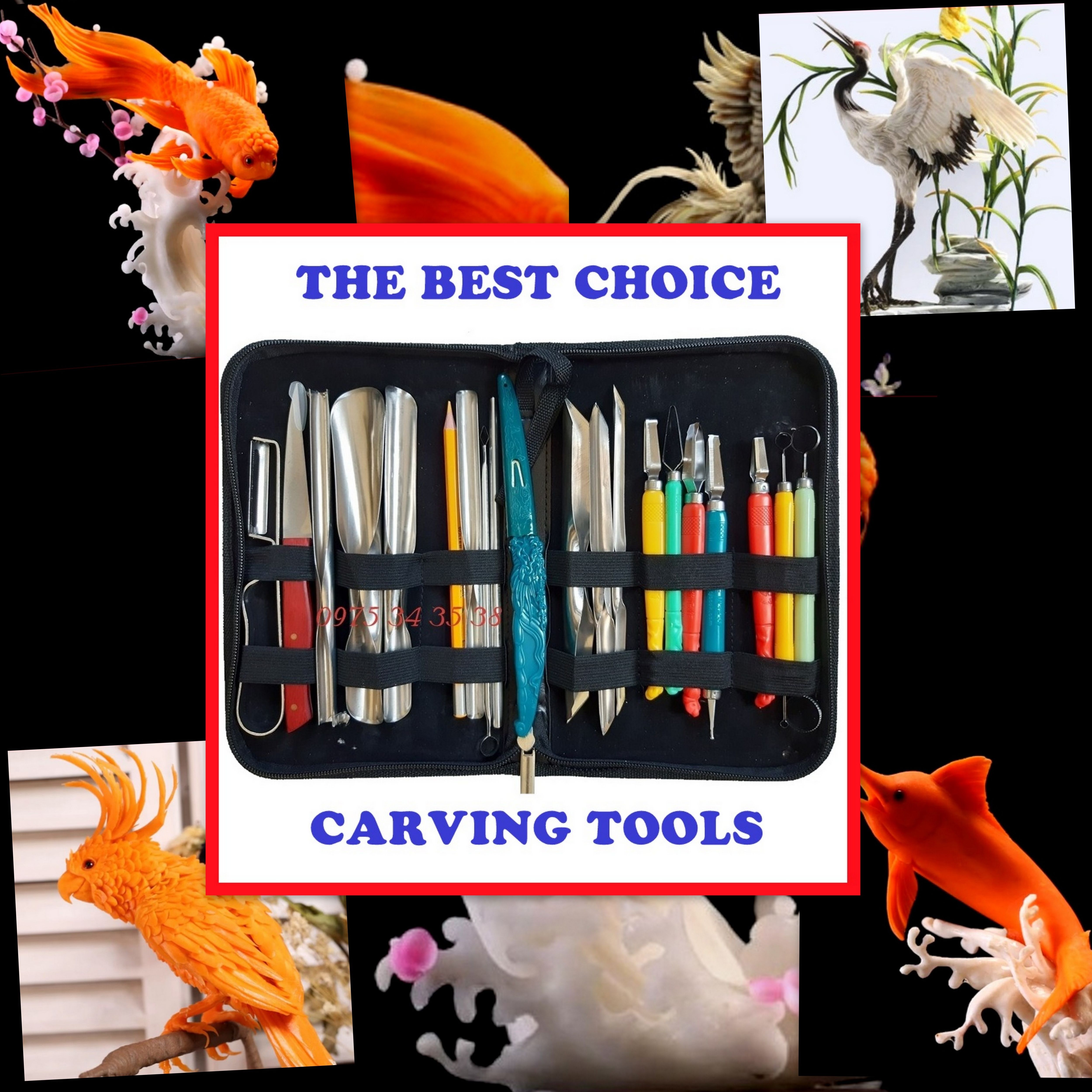 Dụng cụ cắt tỉa hoa quả, Bộ dao tỉa chuyên nghiệp, đầy đủ . Khuyên dùng!