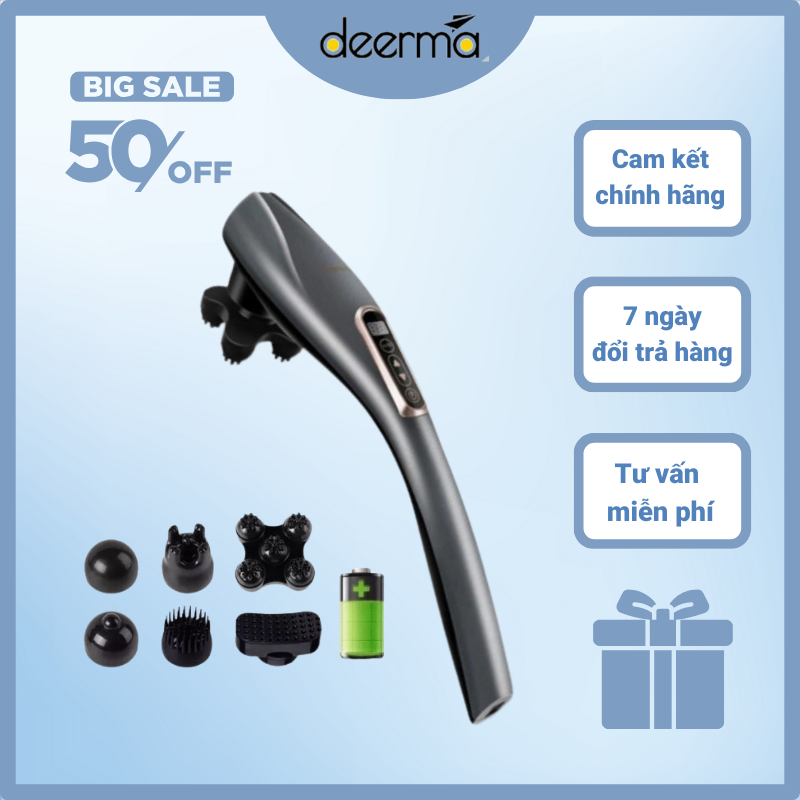 Máy đấm lưng cá heo 6 đầu, máy massage đấm lưng cầm tay, Máy mát xa Sạc Pin Không Dây thiết kế vô cùng độc và lạ