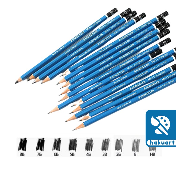 1 Cây Bút Chì Gỗ Vẽ Phác Thảo Sketch STAEDTLER MARS LUMOGRAPH 100 - Họa Cụ Hakuart