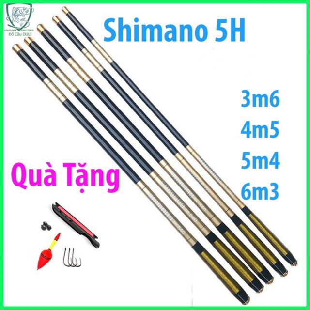 Cần câu đơn, cần câu tay shiamno 5h đủ size 3m6 - 6m3. tặng ngày bộ phụ kiện như hình