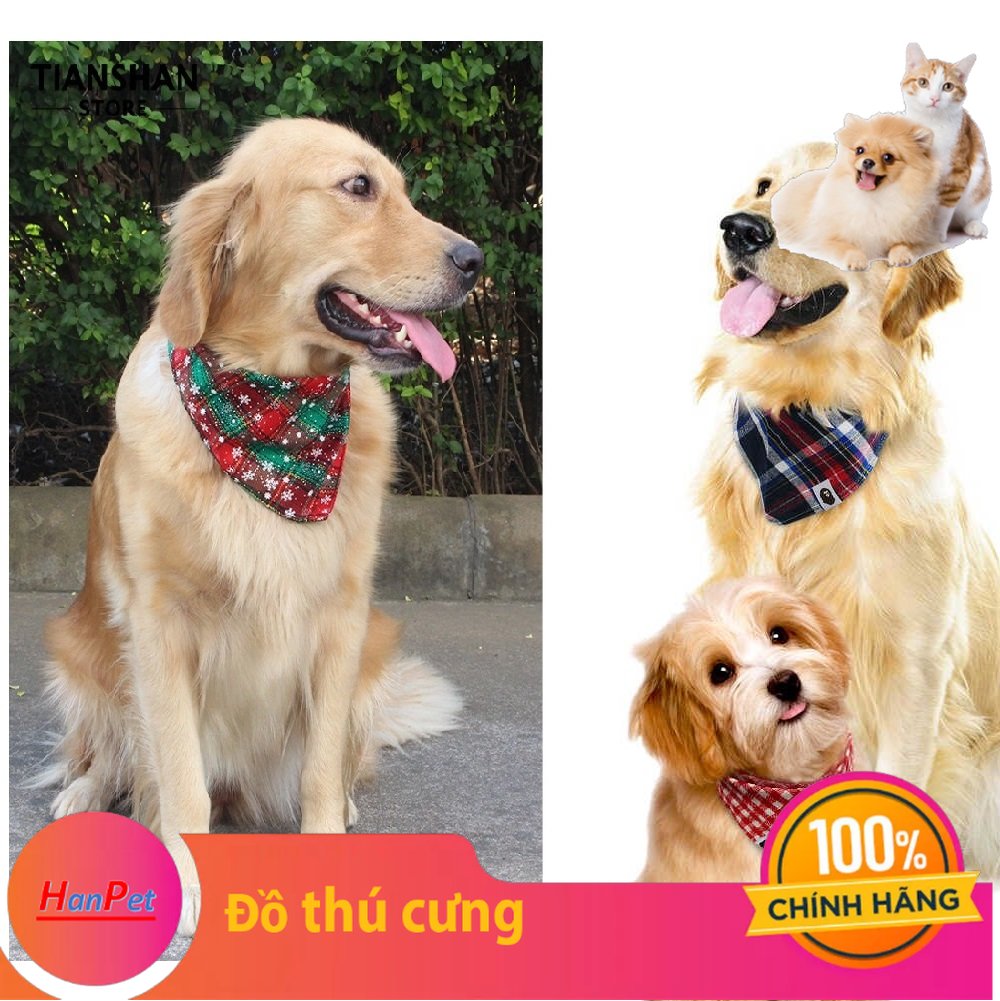 Hanpet - Khăn choàng cổ cho chó mèo lớn khăn yếm dãi cho chó