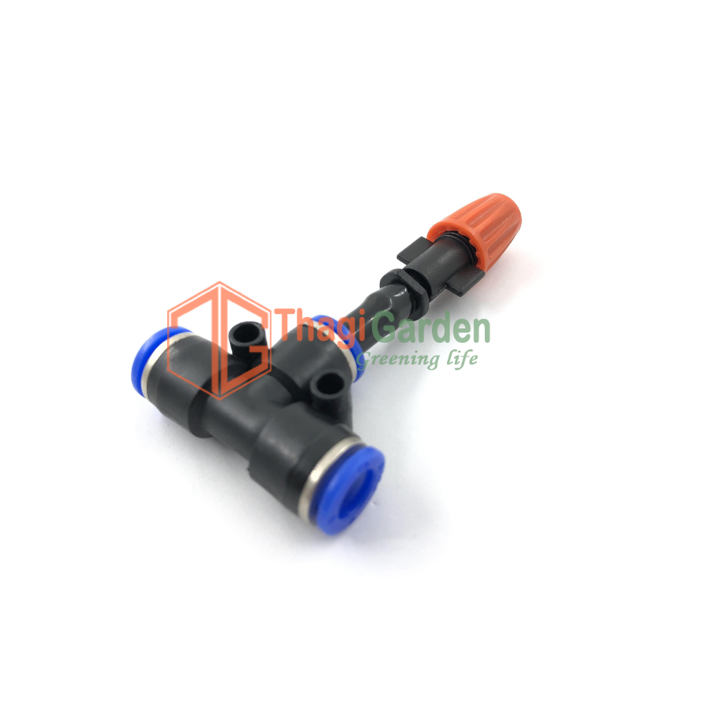 Bộ 10 béc phun sương đơn cam Tê nối ống 8mm
