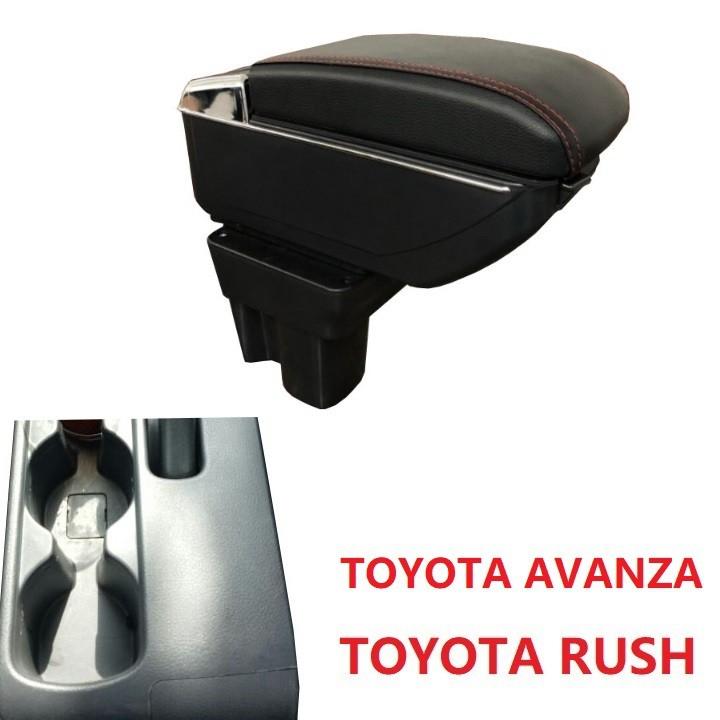 Bệ Tỳ Tay Toyota RUSH nhựa cắm cốc 2 ngăn, 7 cổng usb