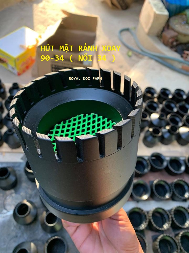 Hút mặt rảnh xoay hút mặt hồ cá koi phi 90-34