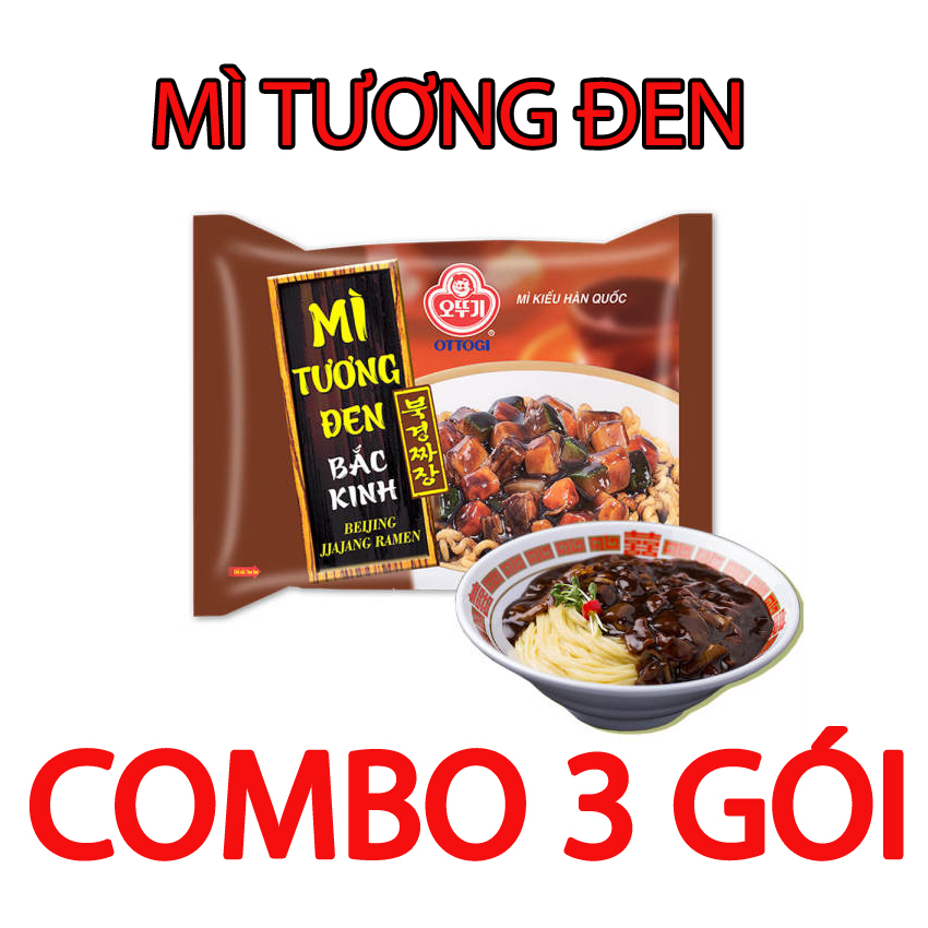 SET 3 GÓI MÌ TƯƠNG ĐEN BẮC KINH( 85G/ 1 GÓI)_minhnhatfood