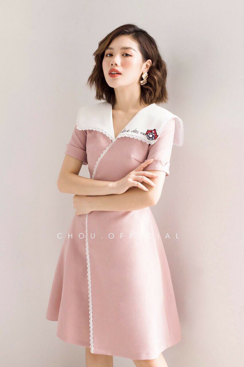 Đầm hồng tiểu thư sang chảnh