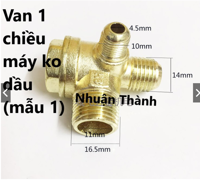 Combo 10  Van 1 chiều máy nén khí máy nén khí không dầu giảm âm (mẫu 1)