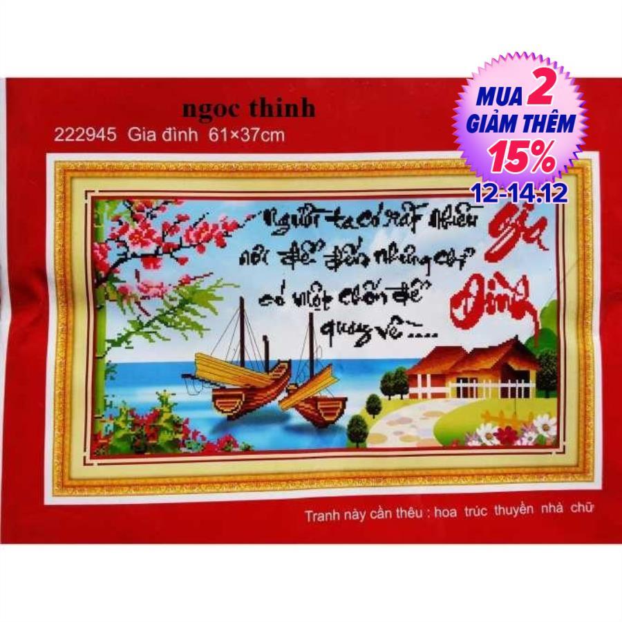 Tranh thêu chữ thập gia đình 222945