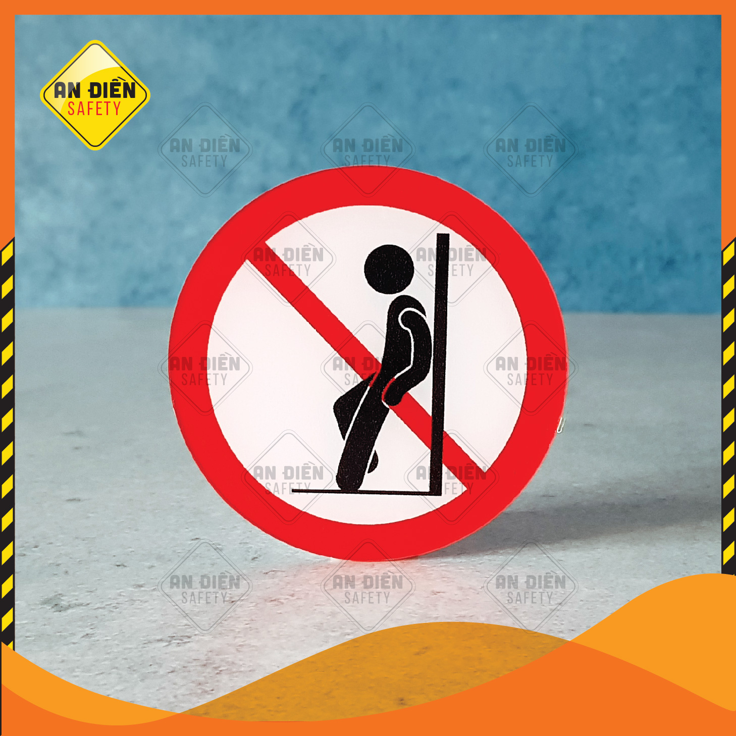 Biển báo An Điền Safety - Biển báo Không Tựa Lưng Vào Cửa