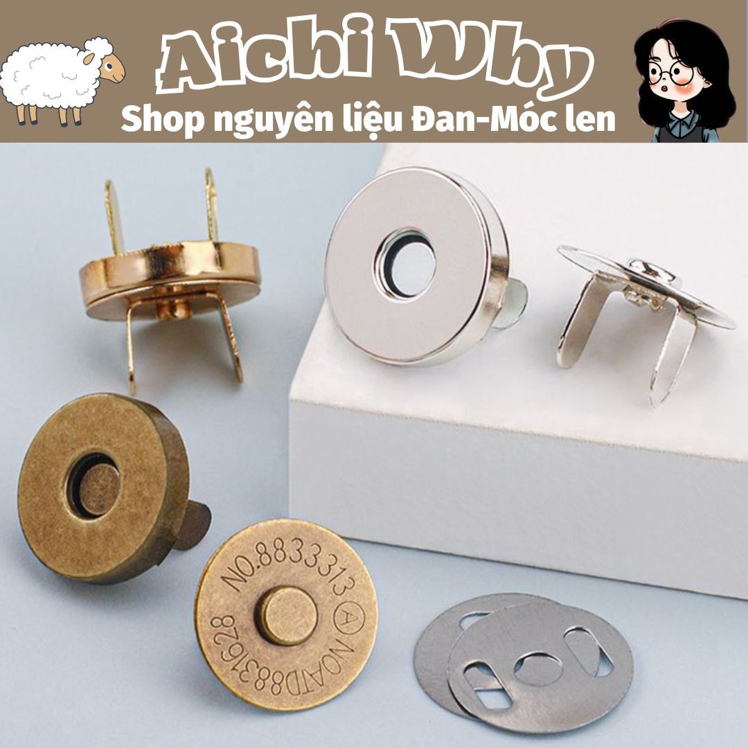 Nút hít gài 18mm - Phụ kiện handmade làm túi
