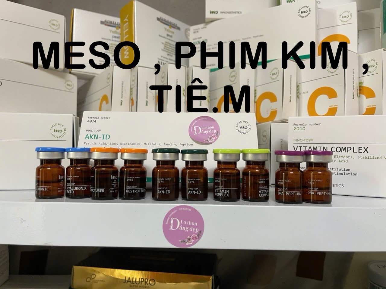 Meso INNO TDS DNA PEPT HA 4 lọ x 2,5ml Hoạt Chất Phục Hồi Trắng Sáng Da Innoaesthetic