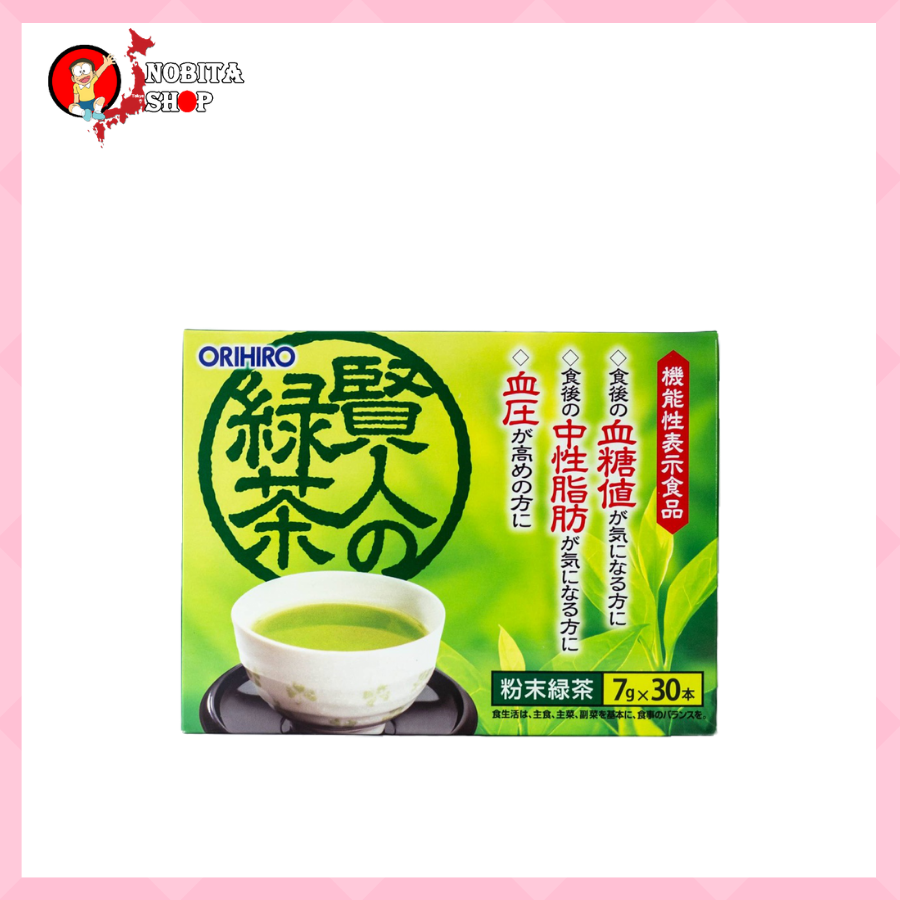 Bột trà xanh orihiro sage 30 gói giúp giảm mỡ và đường trong máu hiệu quả