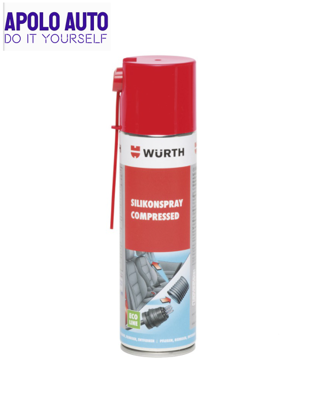 Chai xịt dầu silicone bôi trơn, phục hồi nhựa, cao su, bảo vệ mạch điện Wurth Silicone Spray 500ml