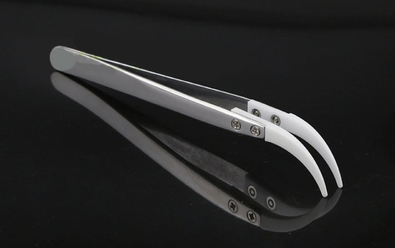 Nhíp Inox đầu Cong Nhọn gốm sứ Chịu Nhiệt, dụng cụ không gỉ