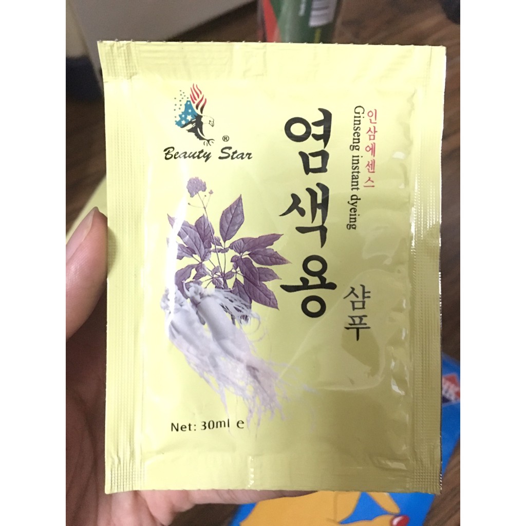Dầu Gội Thảo Dược Đen Tóc Beauty Star Hàn Quốc 30 Ml-Sỉ Tiêu Dùng Hoàng Mai