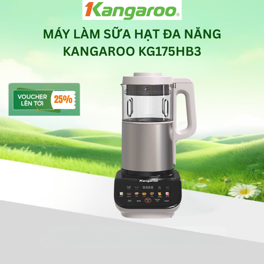 [BH 1 năm] Máy làm sữa hạt đa năng Kangaroo KG175HB3