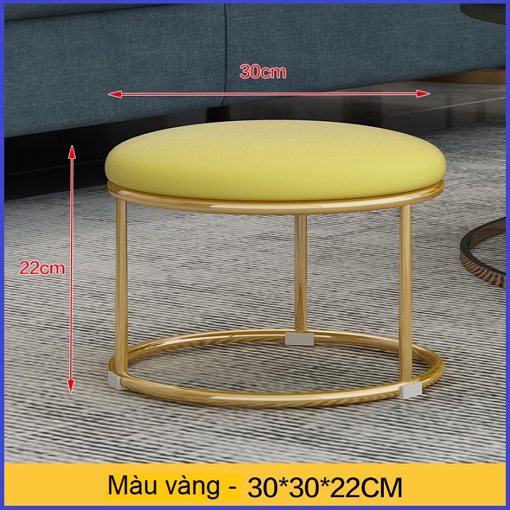 Ghế Đôn Phòng Khách - Ghế Đôn Tròn Thép Sơn Tĩnh Điện Cao Cấp, Ghế Đôn Trang Trí Phòng Khách Thiết Kế Mới