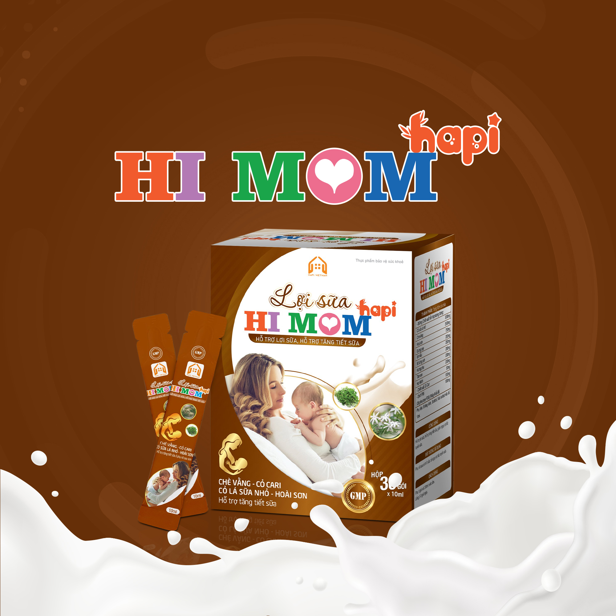 Combo 10 gói lợi sữa hi mom hapi