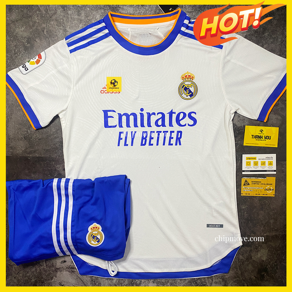 [GIÁ TỐT] Bộ áo bóng đá  Real Madrid sân nhà mùa giải mới 2021-2022 Thái cao cấp