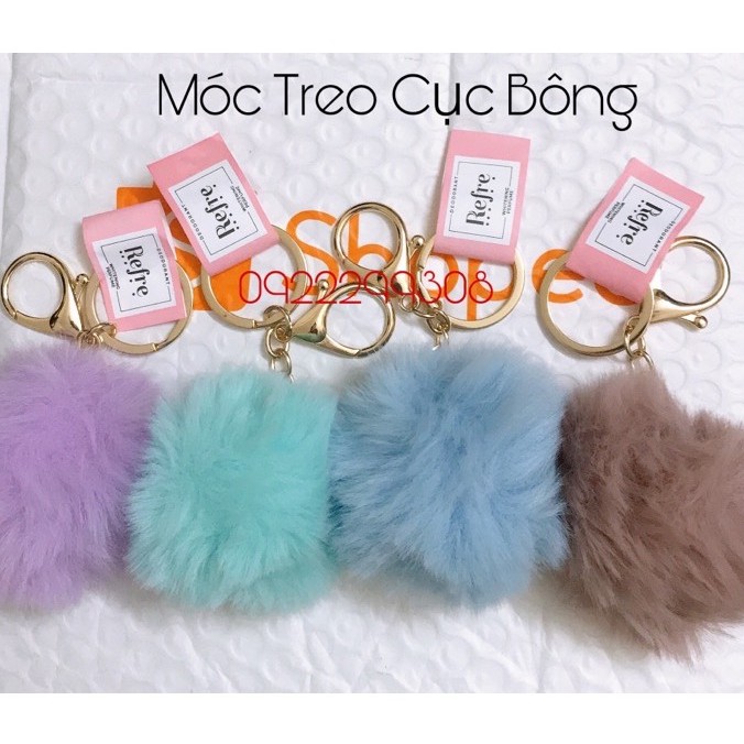 Móc khóa cục bông - hàng quà tặng Refre