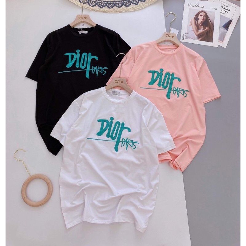 Áo phông thun unisex thêu 100% chất cotton, tay lỡ from rộng free size - LinhStore123@