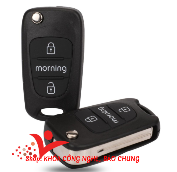 Vỏ chìa khóa xe Kia Morning, Kia Carens 3 nút đầy đủ logo, hàng sịn