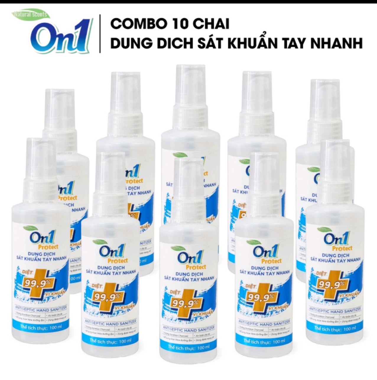 Combo 10 chai dung dịch sát khuẩn on1 100ml