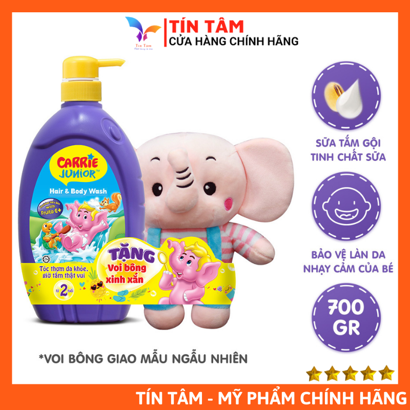 Sữa tắm gội trẻ em carrie junior 700g