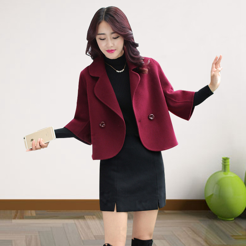 Áo dạ dáng ngắn phong cách Hàn Quốc A6
