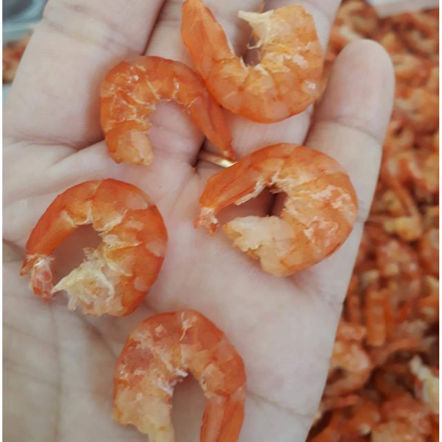 Tôm khô size trung - tôm biển cà mau ít mặn, ngọt thịt