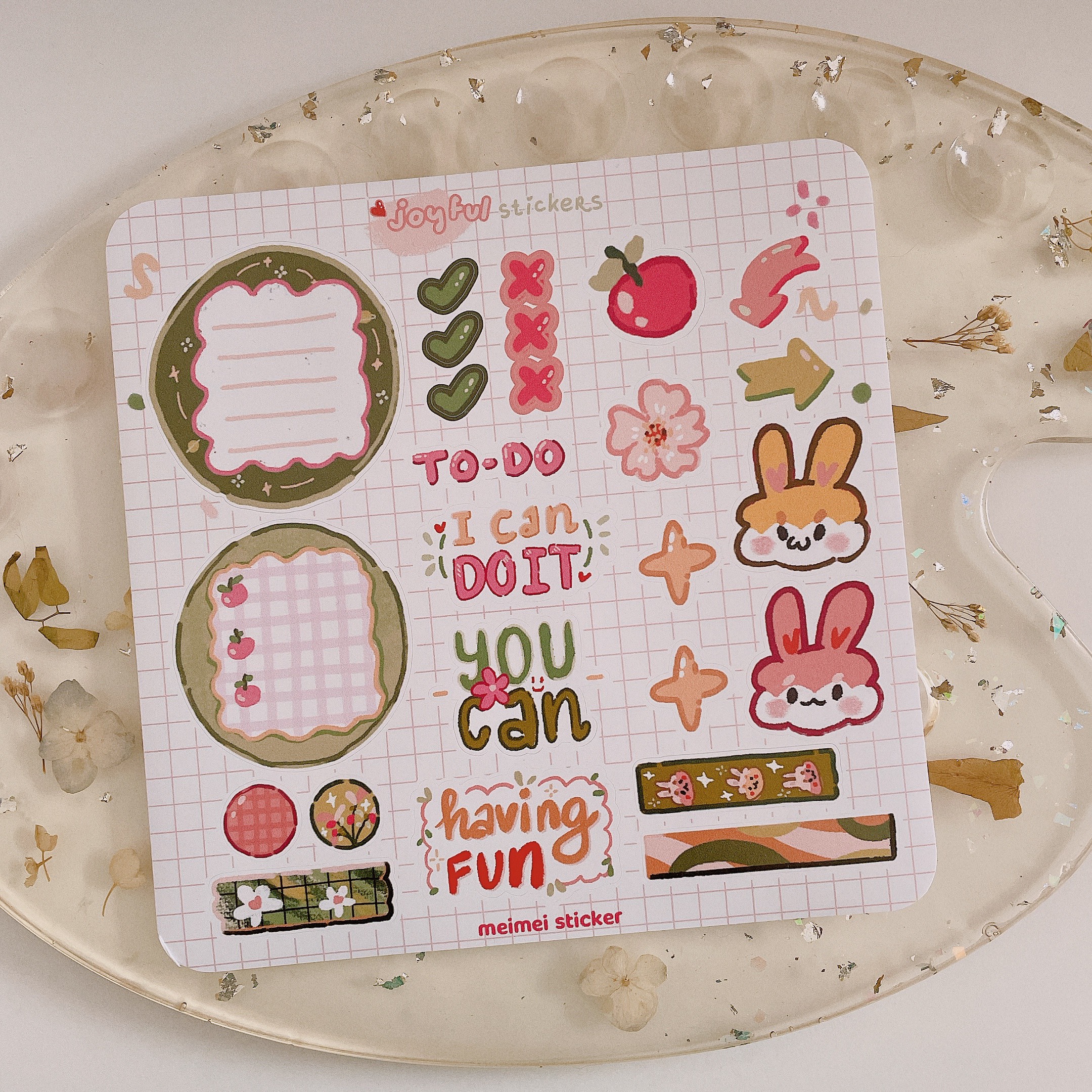 Meimei Sticker - Joyful Sticker Book - nhãn dán trang trí sổ bullet journal