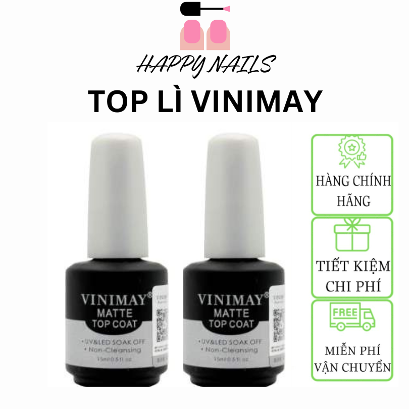 Sơn gel top lì Vinimay chính hãng - matte top chuyên dụng cho dân làm móng