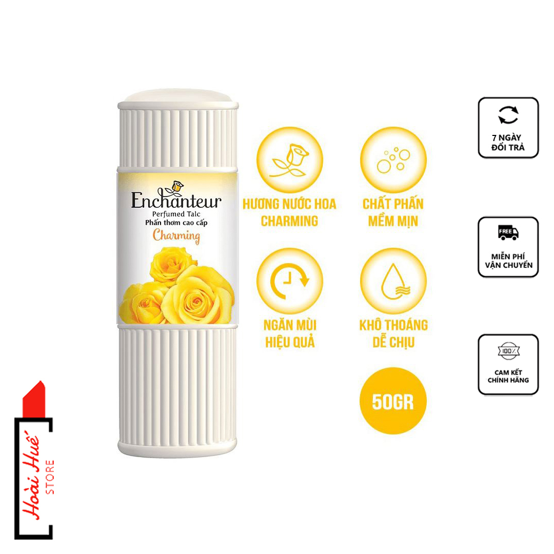 Combo 2 chai phấn thơm cao cấp hương nước hoa Enchanteur Charming 50g