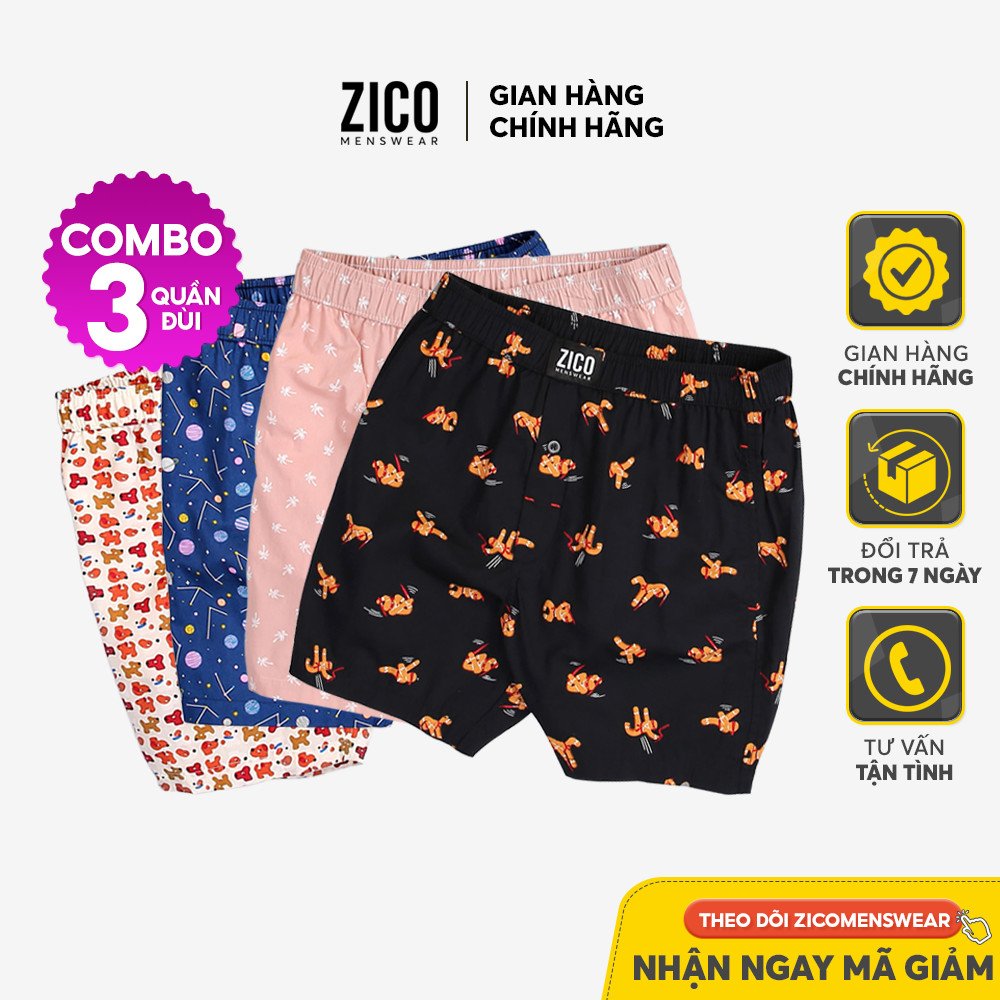 Combo 03 Quần đùi nam mặc nhà cao cấp