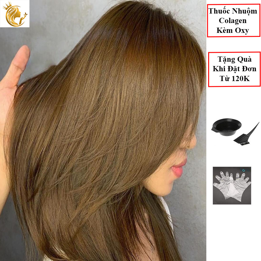Thuốc Nhuộm Tóc Màu Mật Ong Kèm Oxy