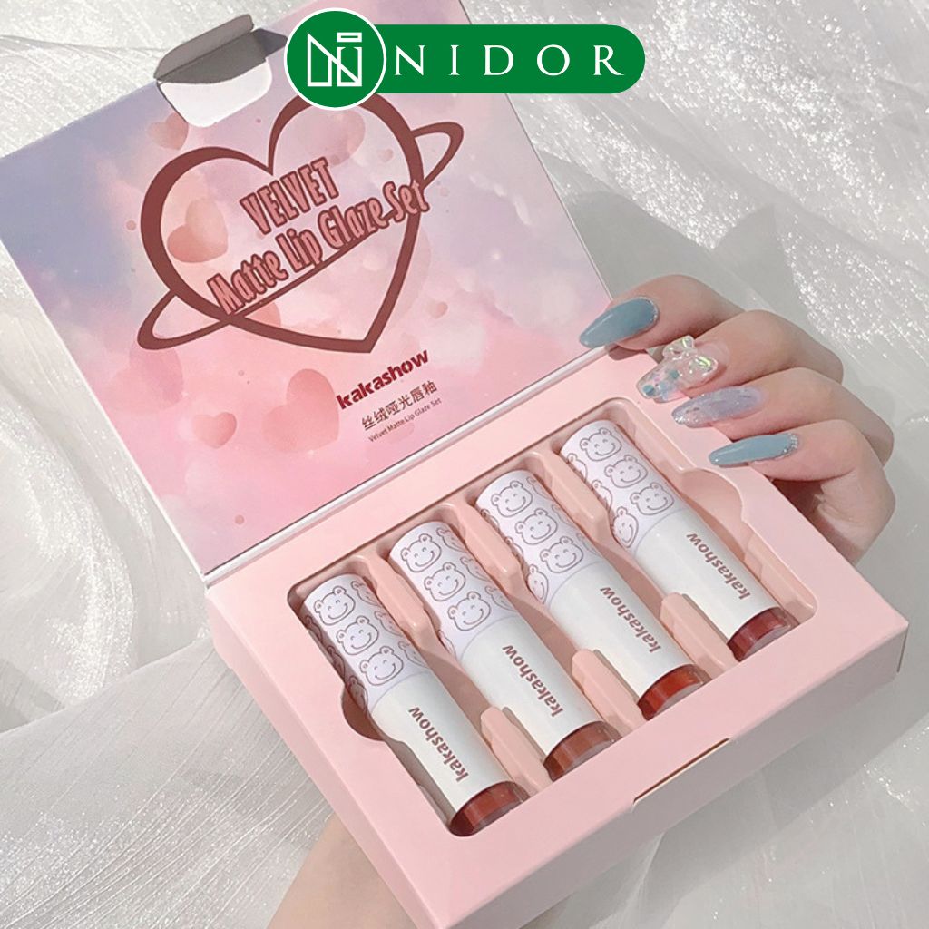 Set 4 son kem lì kakashow nội địa trung siêu lì lâu trôi