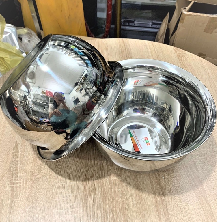 Thố trộn bột INOX cao cấp - hình bầu - nhiều size