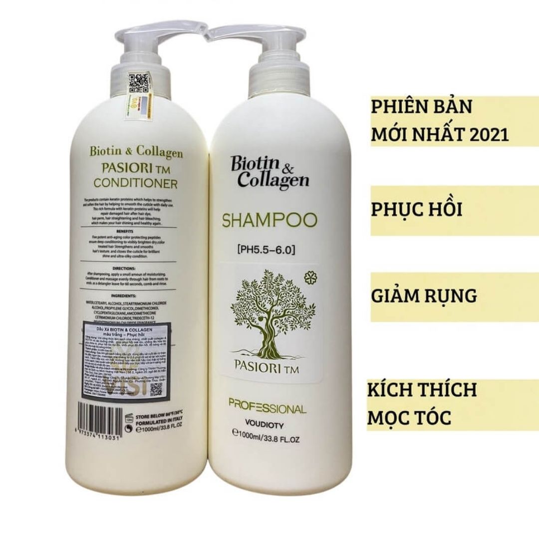 Hoàn tiền 20% - cặp gội xã biotin vàng 1000ml mẫu mới