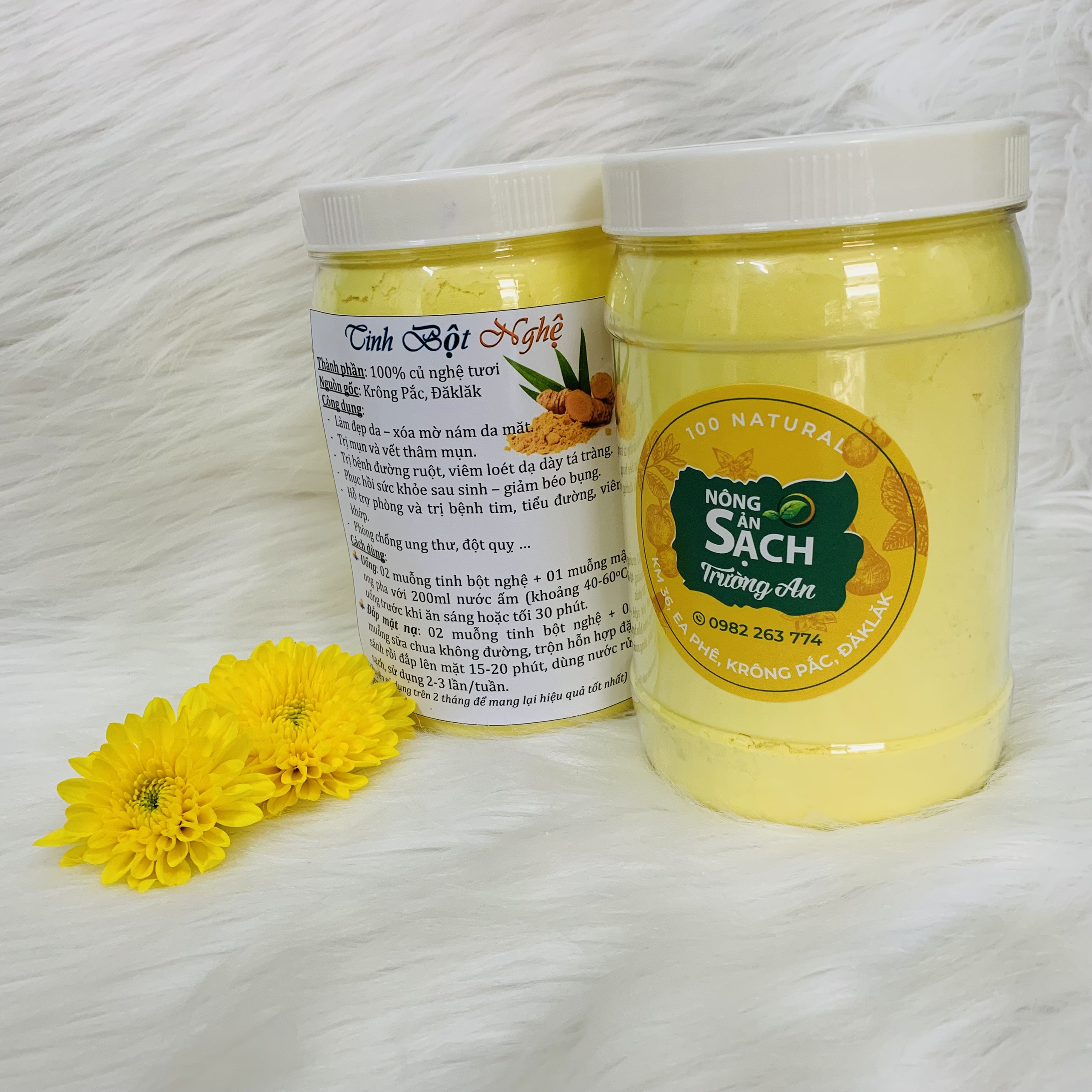 Tinh bột nghệ trường an - tinh bột nghệ đỏ nguyên chất daklak