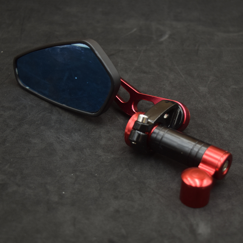 Kính chiếu hậu hình chiếc lá gắn xe máy, gương chiếu hậu kiểng trang trí xe gắn các dòng HONDA YAMAHA (màu đỎ)