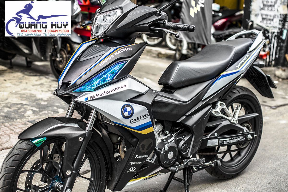 Tem trùm winner 150 đen nhôm,team decal winner 150 bmw
