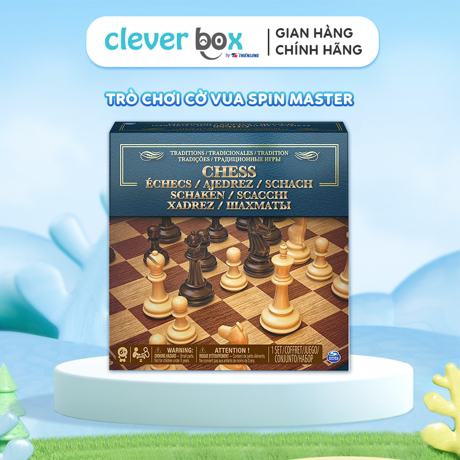 Đồ chơi sáng tạo tư duy cờ vua spin master games có thể gấp gọn tiện lợi clever box