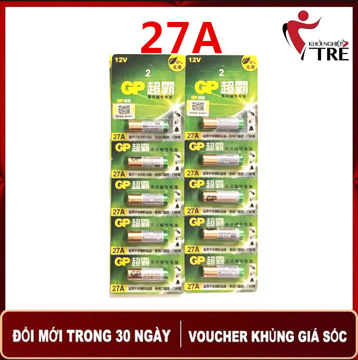 Vỉ 5 viên pin gp 12v 27a