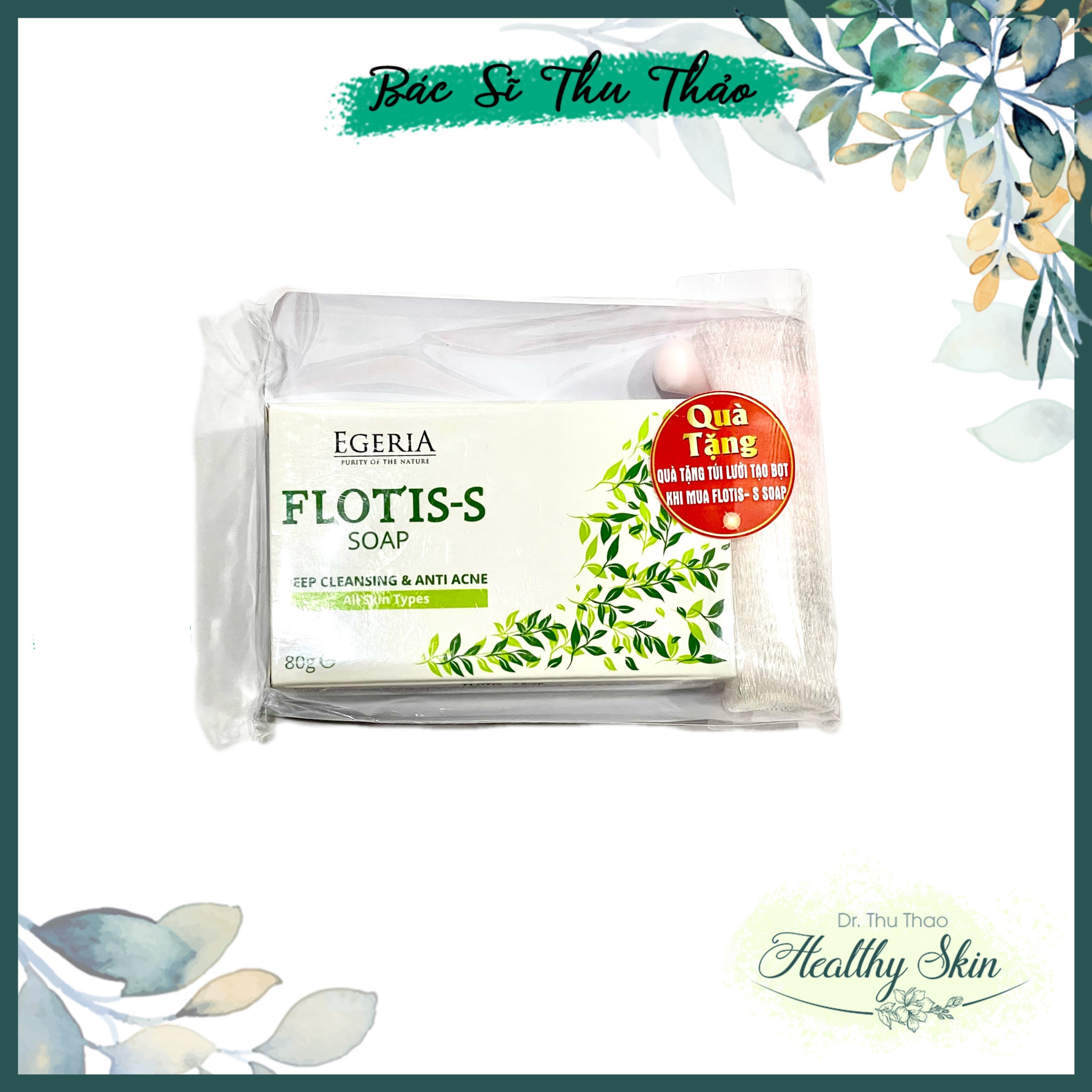 [80g] XÀ PHÒNG HỖ TRỢ GIẢM MỤN EGERIA FLOTIS - S SOAP