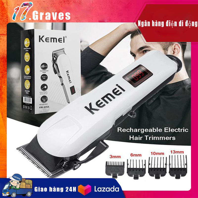 (6 Dụng Cụ Miễn Phí) Tông đơ Cắt Tóc Chuyên Nghiệp Kemei 809A Là Tông đơ Cắt Tóc đơn Giản Và Tiện Lợi Mà Bạn Có Thể Tự Làm Tại Nhà