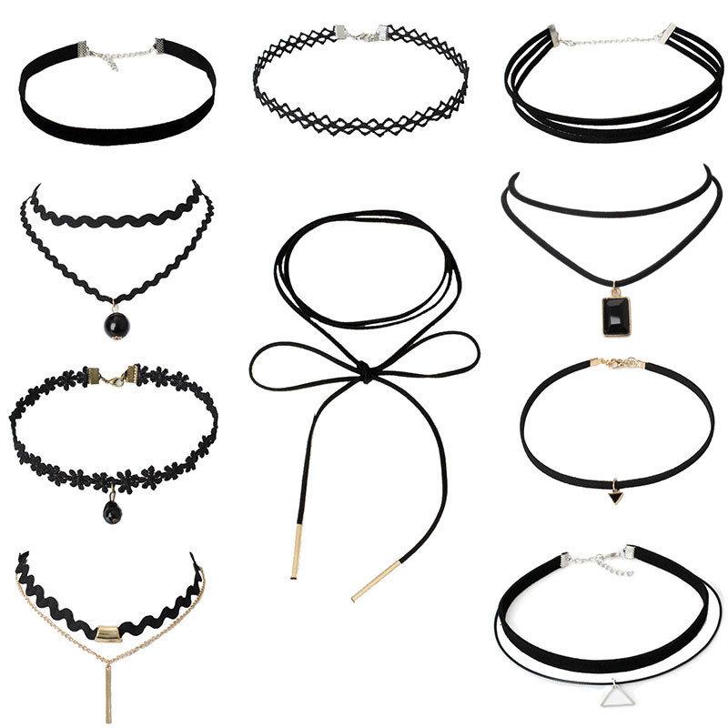 Set vòng choker 8 món đẹp vòng cổ dây chuyền thời trang