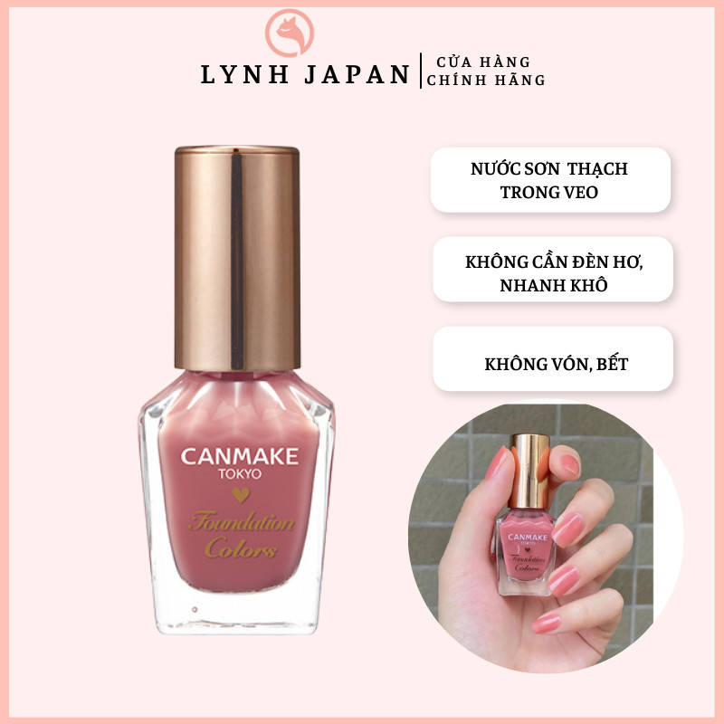 Sơn móng tay canmake màu 01 hồng thạch đào nhật bản