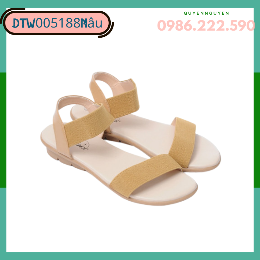 Giày sandal nữ cao cấp dtw005188nau